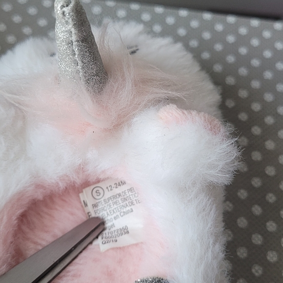 Furry Unicorn Slippers TODDLER sz 12-24mo - Picture 5 of 5